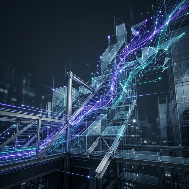 Abstract data visualization of london seo agency growth